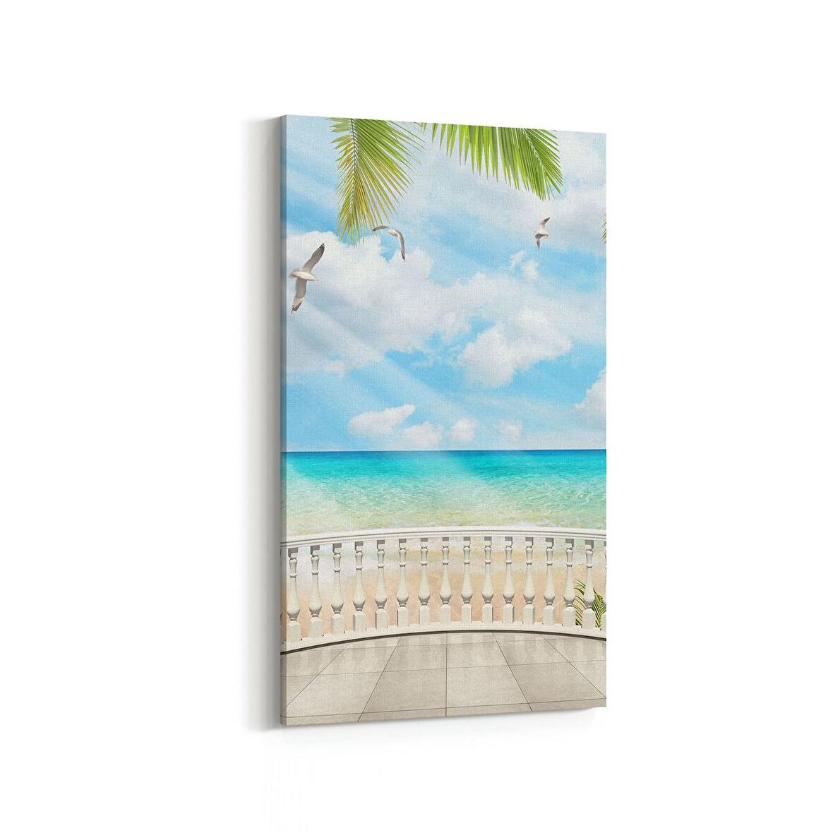 Olla 14149DD Doğa / Manzara Görseli Dikey Dar Kanvas Tablo (Ölçü: 30X60)