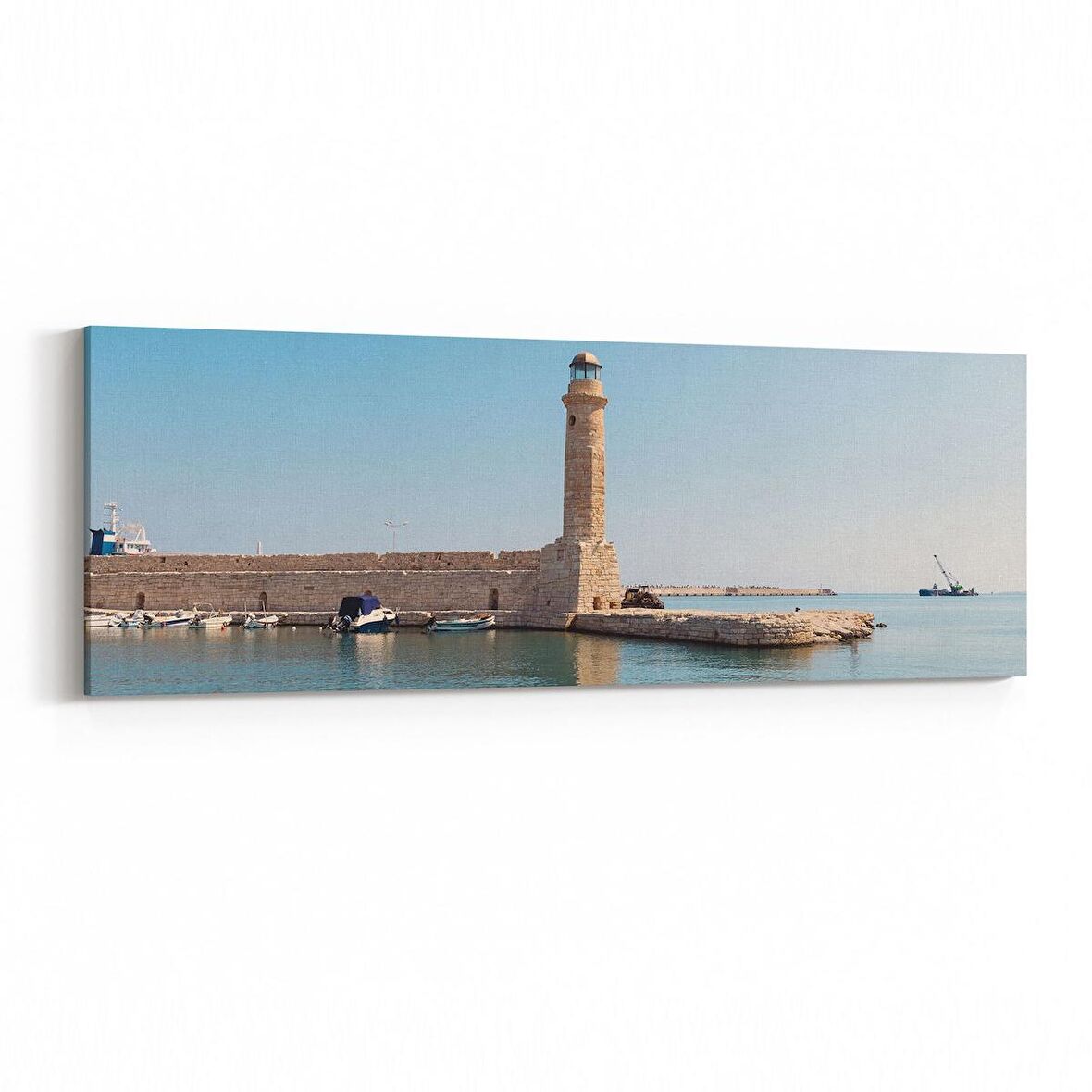 Olla 18062YI Yapı Görseli Yatay İnce Kanvas Tablo (Ölçü: 90X30)