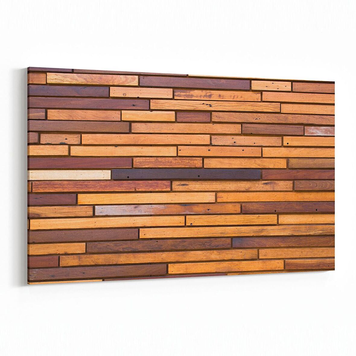 Olla 11997Y Ahşap Desen Görseli Yatay Kanvas Tablo (Ölçü: 45X30)