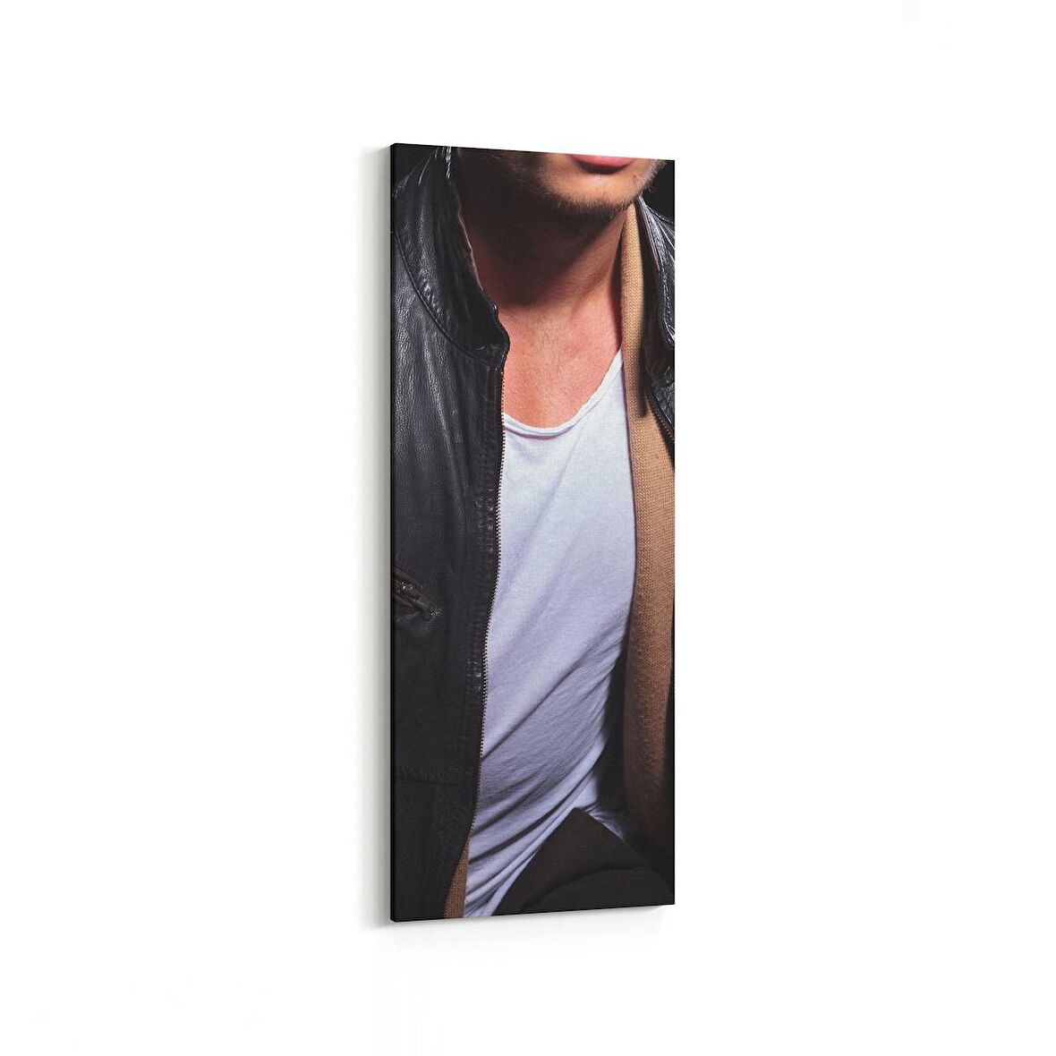 Olla 16818DI Model / Manken Görseli Dikey İnce Kanvas Tablo (Ölçü: 40X120)