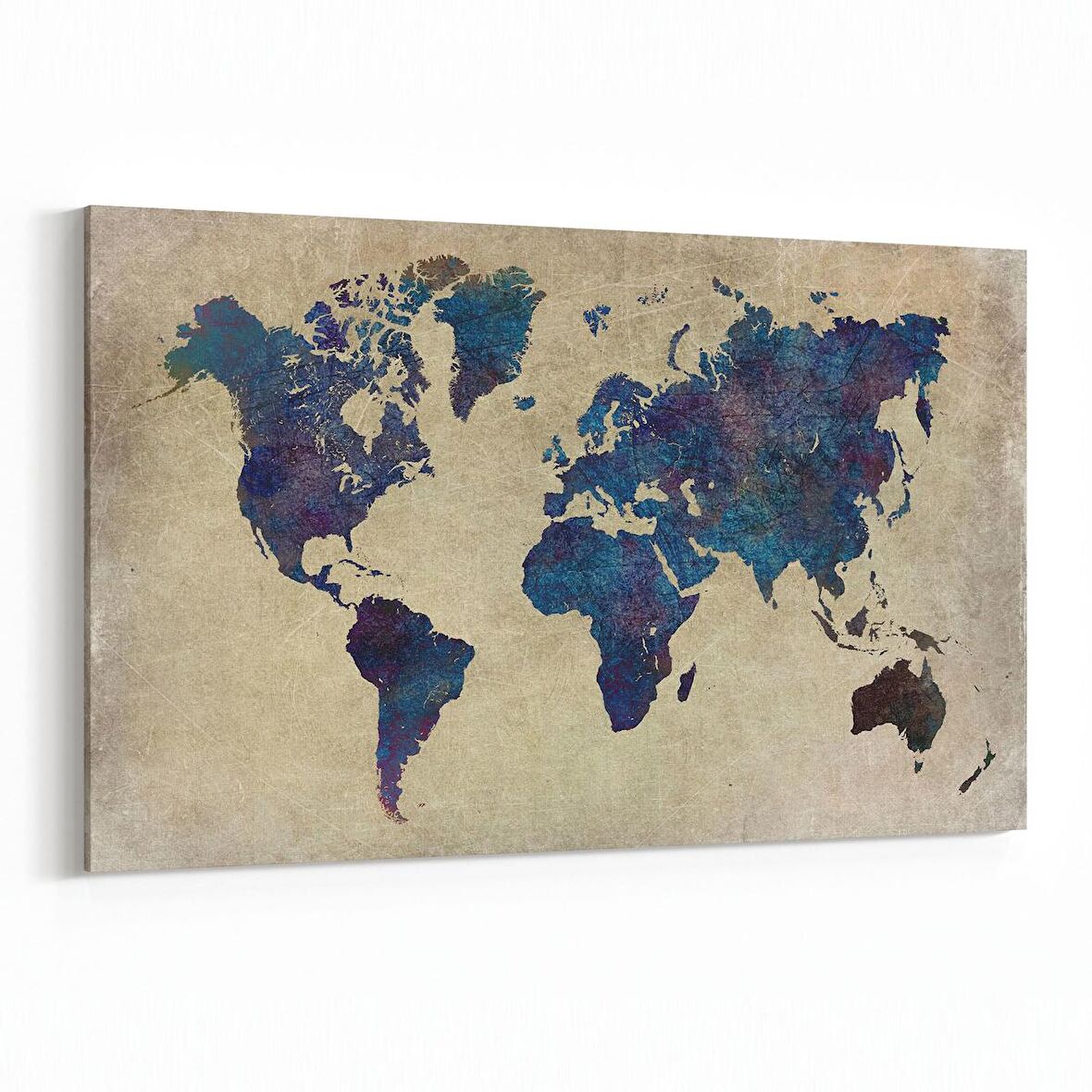 Olla 16218Y Harita Görseli Yatay Kanvas Tablo (Ölçü: 150X100)