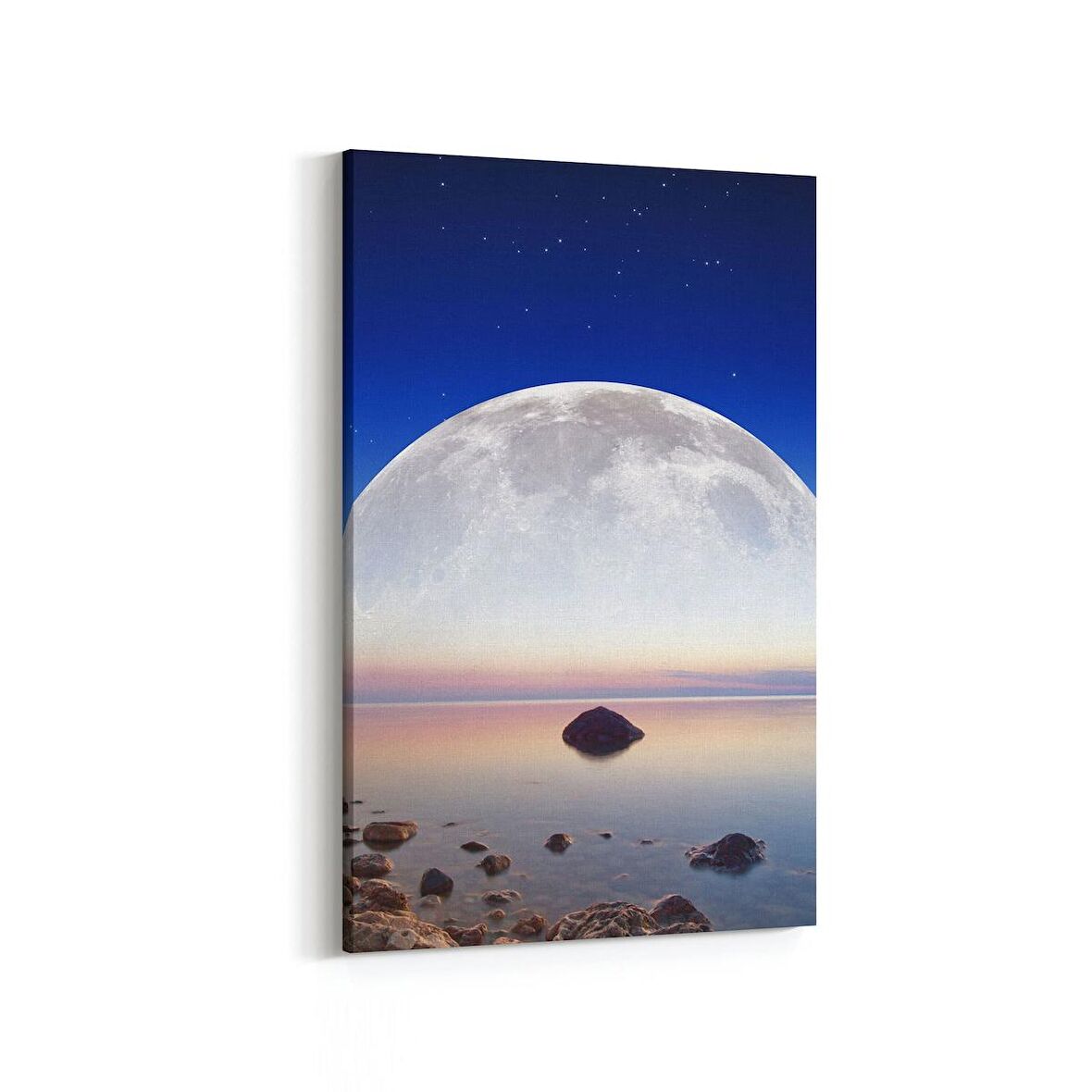 Olla 15955D Günbatımı Görseli Dikey Kanvas Tablo (Ölçü: 100X150)