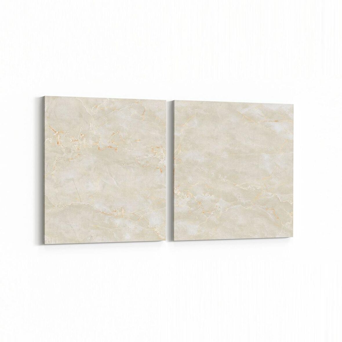 Olla 16725K2Y Mermer Desen Görsel Kare 2'li Yatay Kanvas Tablo (Ölçü: 145X70)
