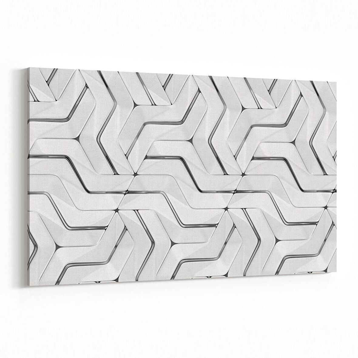 Olla 14953Y Geometrik Desen Görseli Yatay Kanvas Tablo (Ölçü: 45X30)