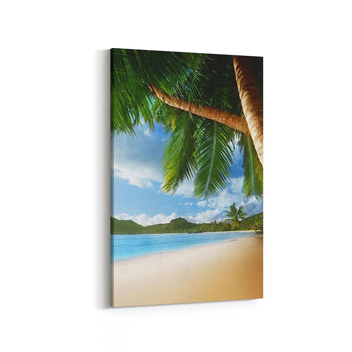 Olla 16375D Kumsal / Sahil Görseli Dikey Kanvas Tablo (Ölçü: 60X90)