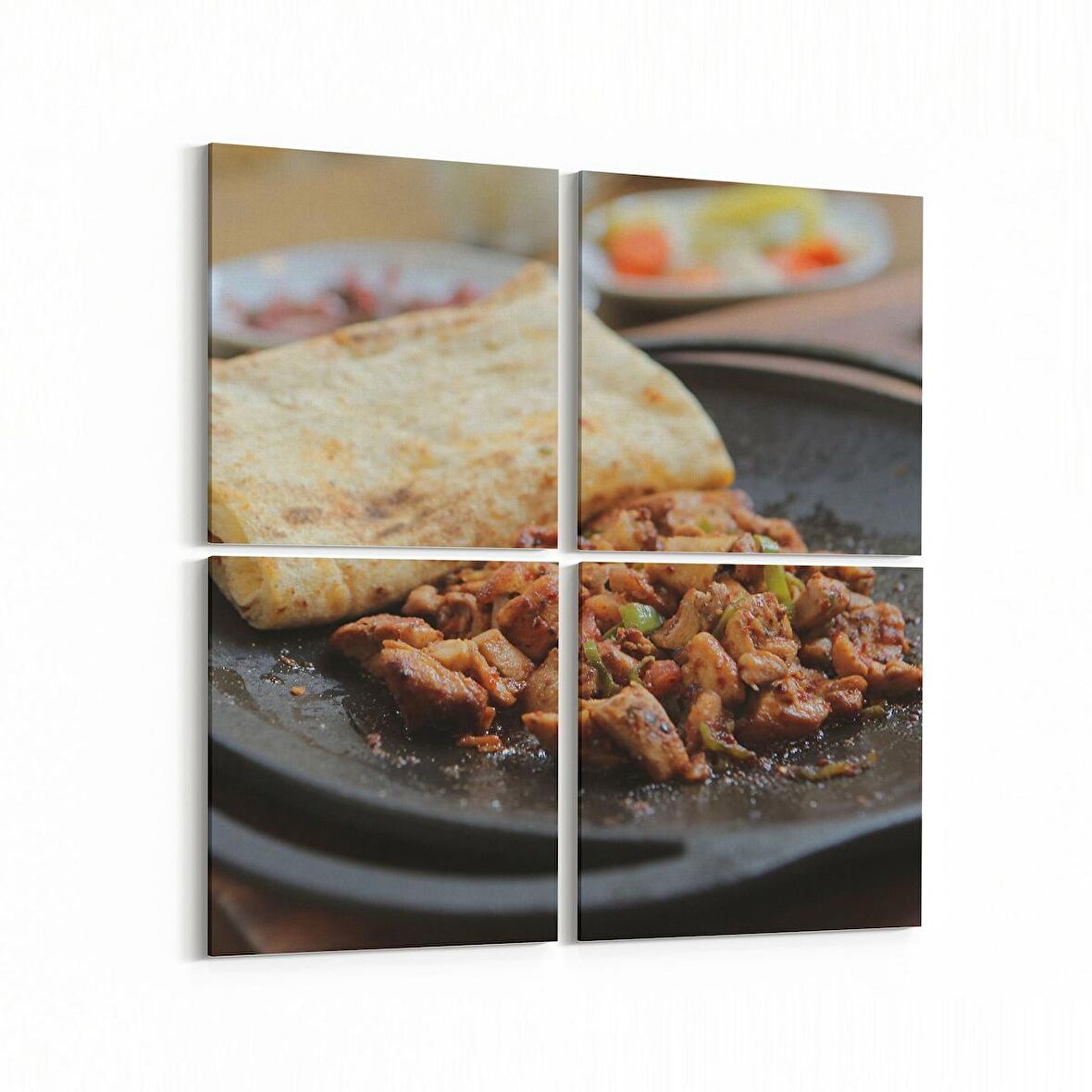 Olla 14998K4 Gıda Görseli Kare 4'lü Kanvas Tablo (Ölçü: 65X65)