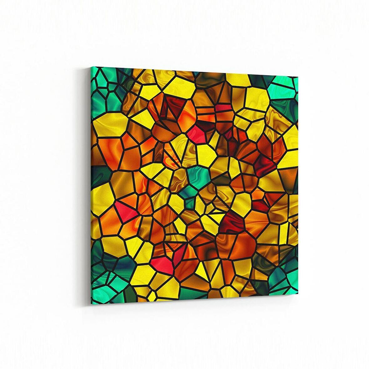 Olla 10378K Abstract Görsel Kare Kanvas Tablo (Ölçü: 25X25)