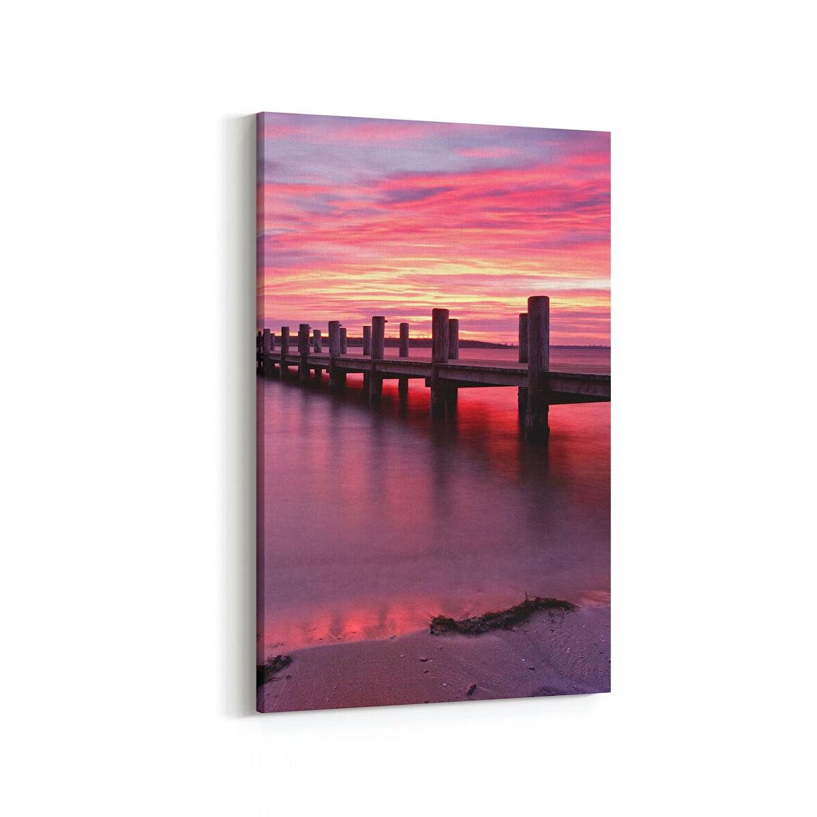 Olla 15904D Günbatımı Görseli Dikey Kanvas Tablo (Ölçü: 60X90)