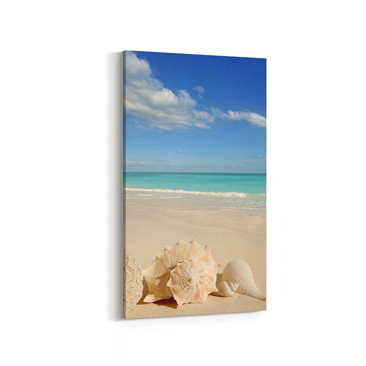 Olla 16530DD Kumsal / Sahil Görseli Dikey Dar Kanvas Tablo (Ölçü: 60X120)