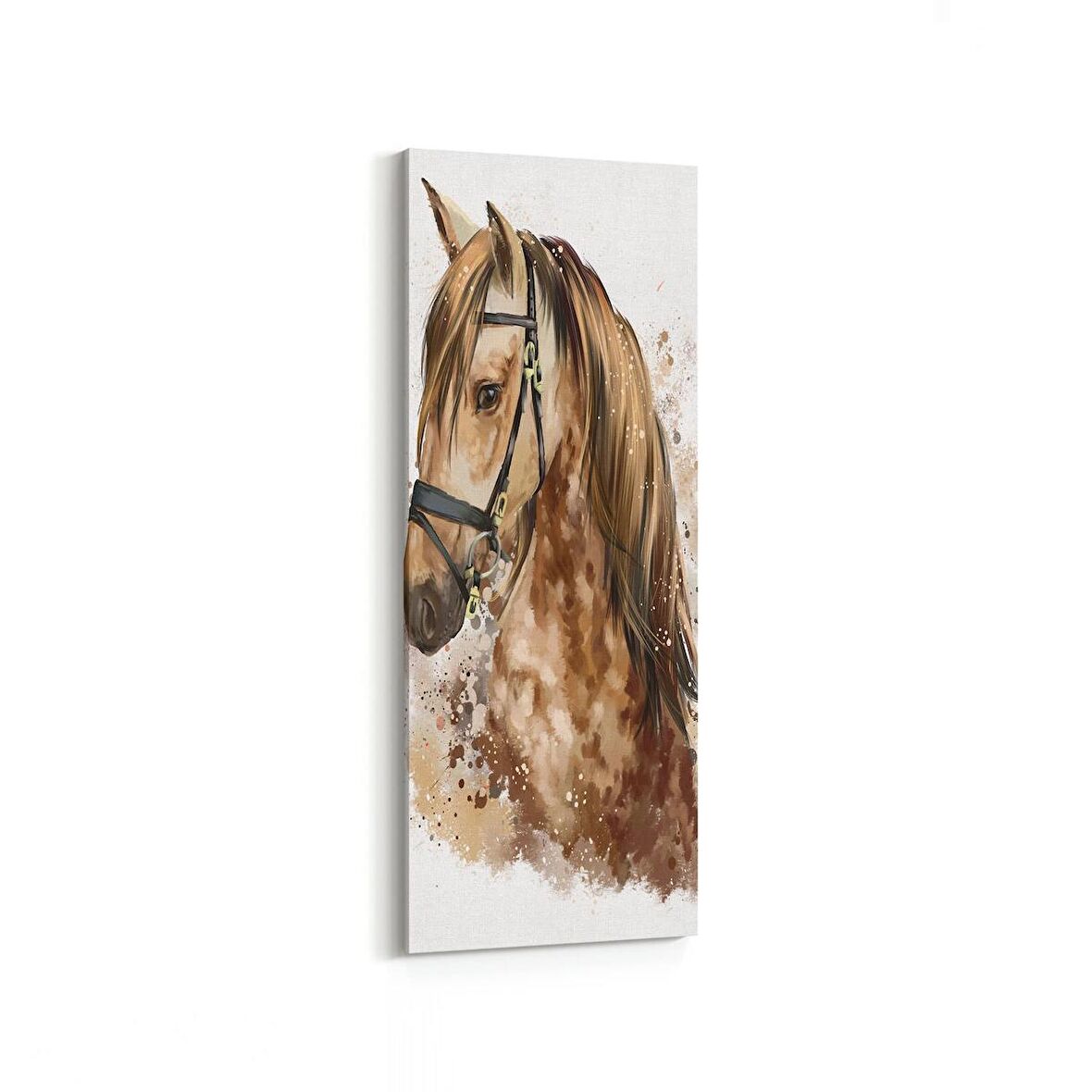 Olla 12666DI Hayvanlar Alemi Görseli Dikey İnce Kanvas Tablo (Ölçü: 40X120)