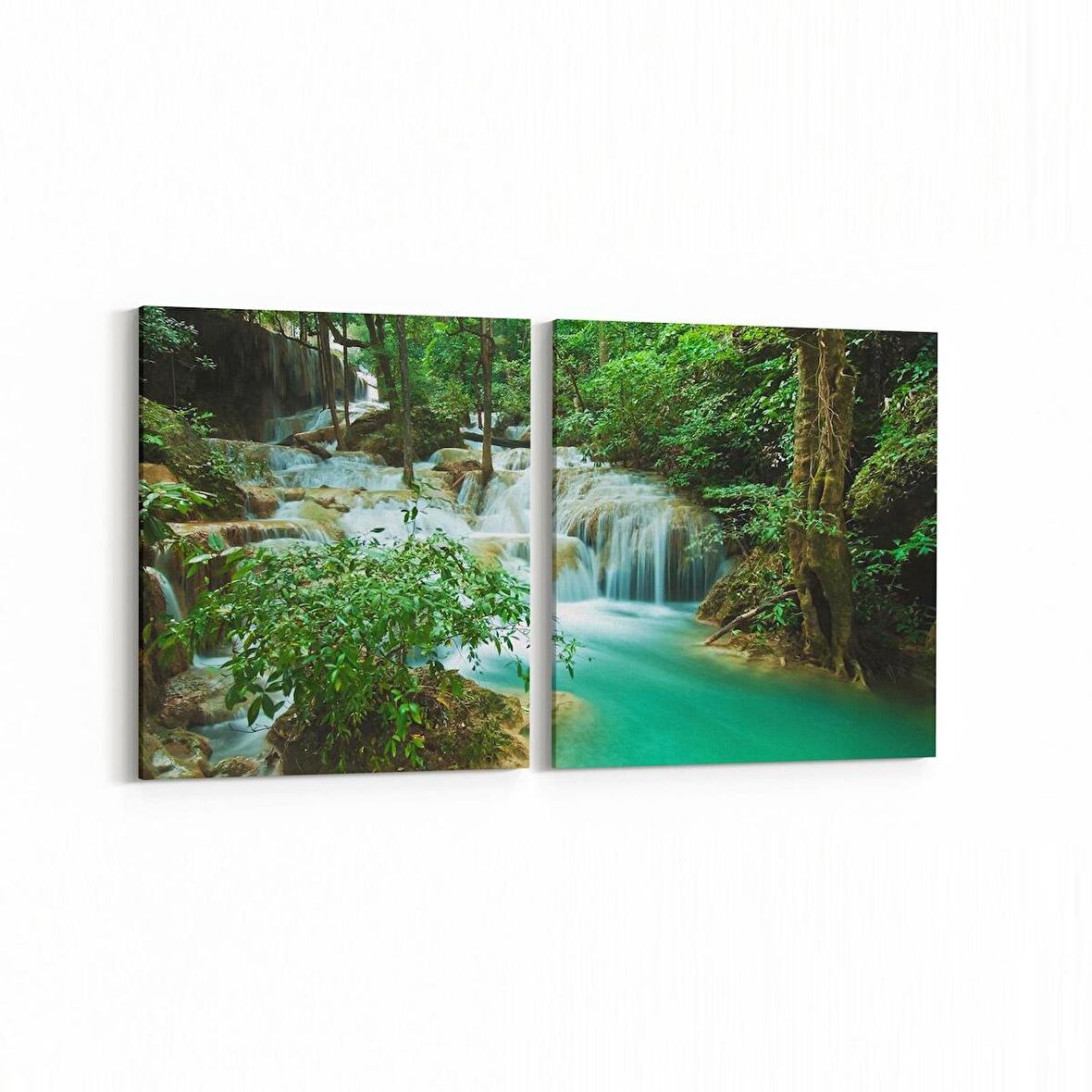 Olla 13300K2Y Doğa / Manzara Görseli Kare 2'li Yatay Kanvas Tablo (Ölçü: 125X60)