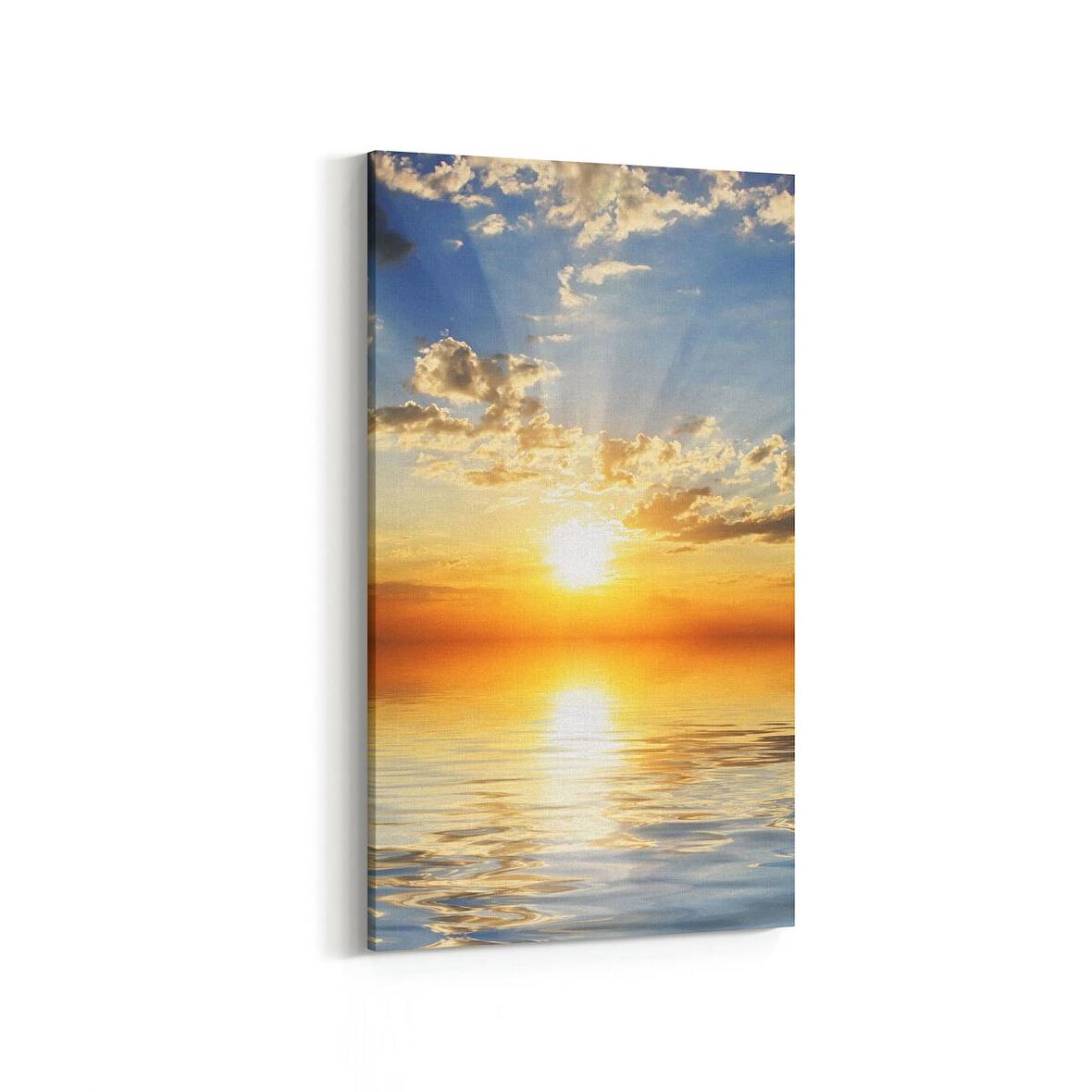 Olla 16011DD Günbatımı Görseli Dikey Dar Kanvas Tablo (Ölçü: 40X80)
