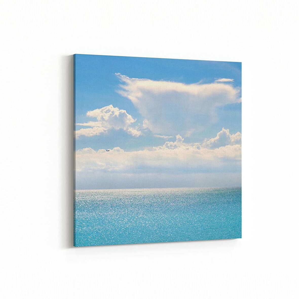 Olla 16507K Kumsal / Sahil Görseli Kare Kanvas Tablo (Ölçü: 100X100)