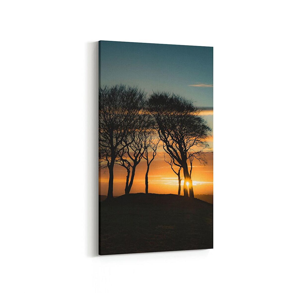 Olla 15896DD Günbatımı Görseli Dikey Dar Kanvas Tablo (Ölçü: 60X120)