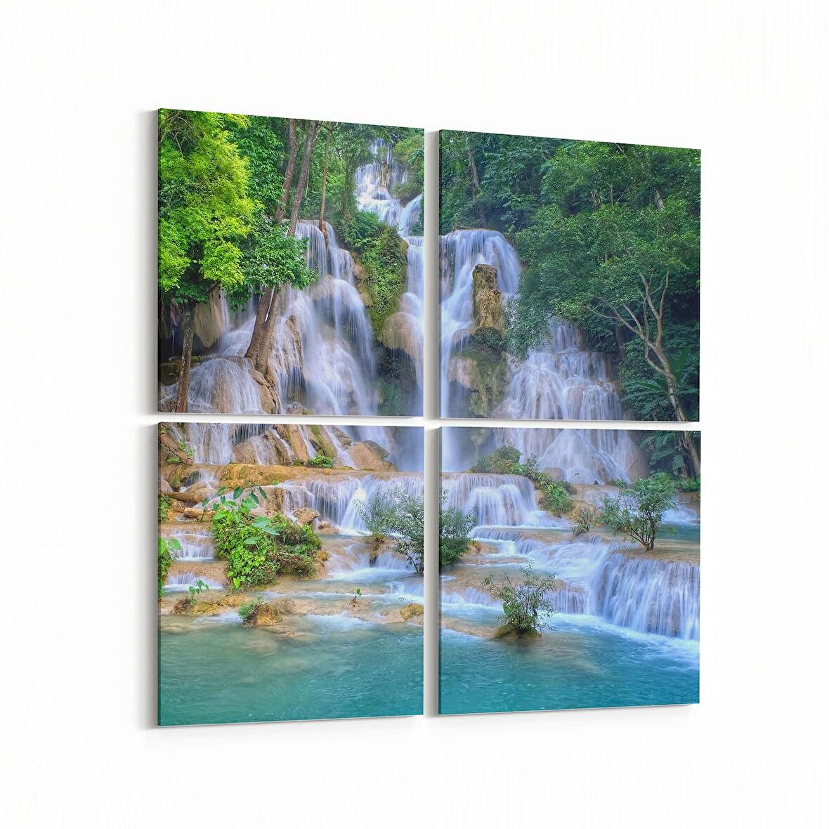 Olla 14531K4 Doğa / Manzara Görseli Kare 4'lü Kanvas Tablo (Ölçü: 145X145)