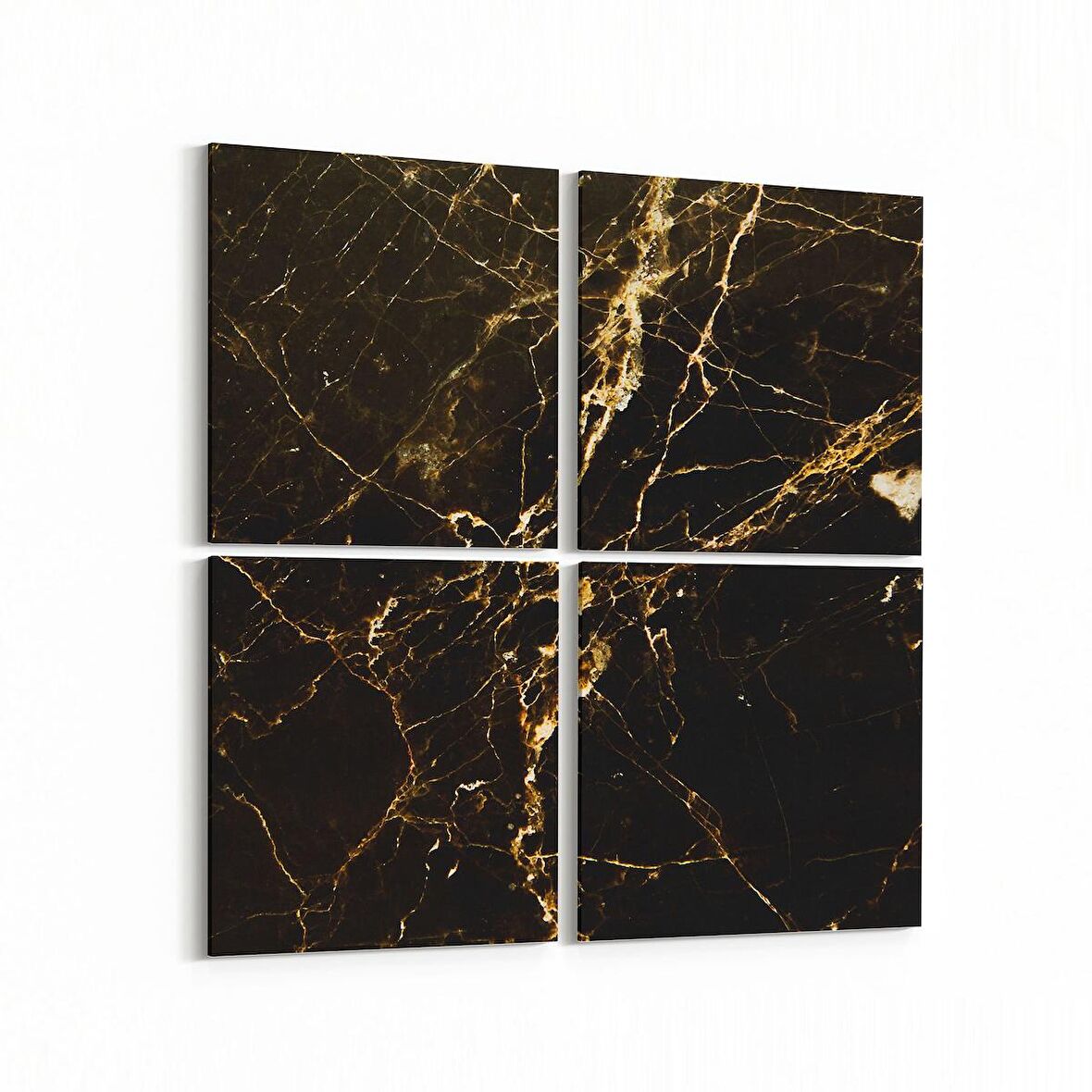 Olla 16719K4 Mermer Desen Görsel Kare 4'lü Kanvas Tablo (Ölçü: 145X145)