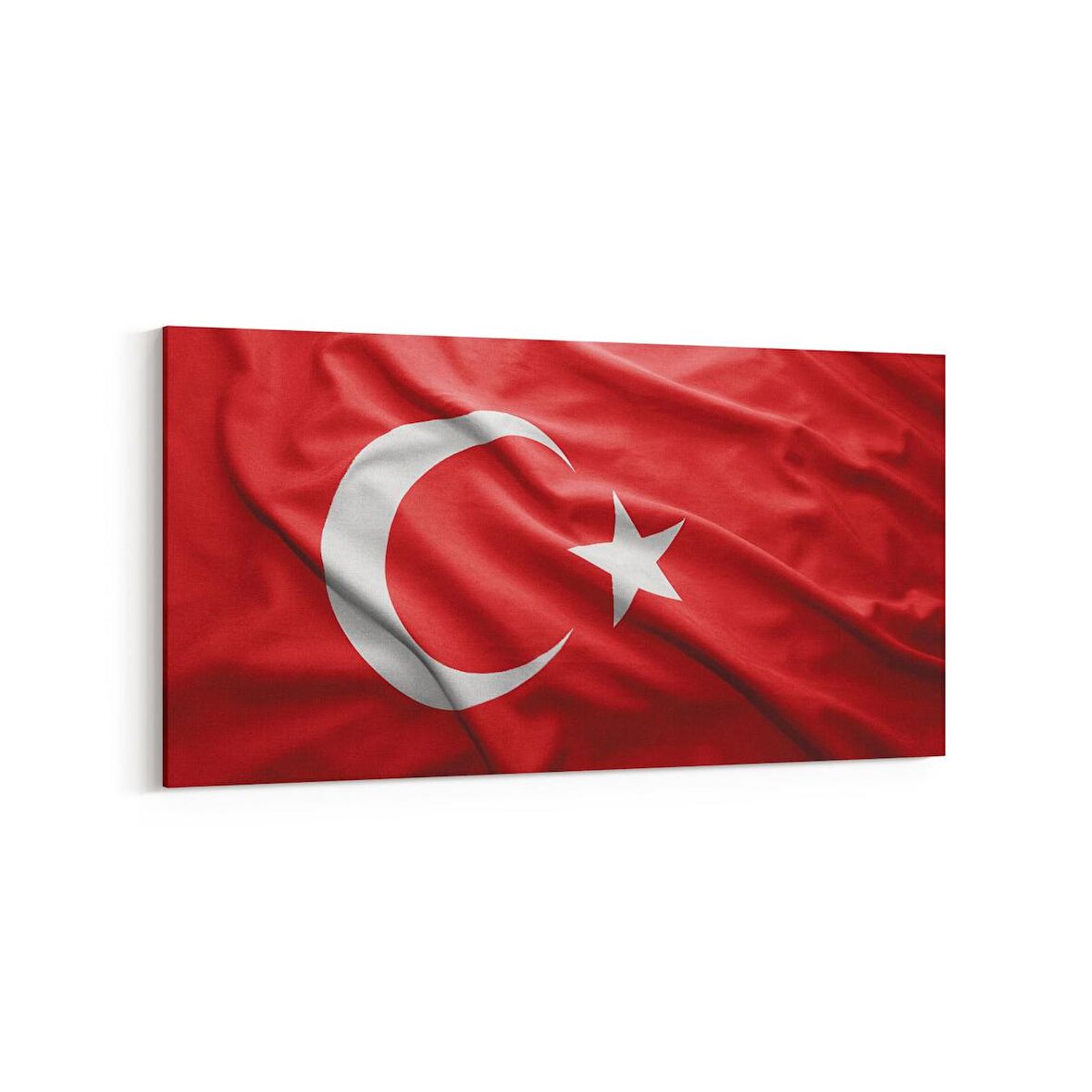 Olla 17537YD Türk Bayrağı Görseli Yatay Dar Kanvas Tablo (Ölçü: 120X60)
