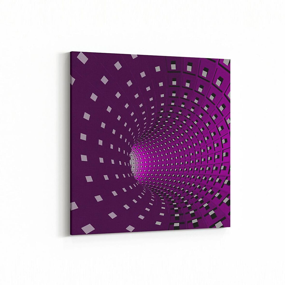 Olla 10257K Abstract Girdap Görsel Kare Kanvas Tablo (Ölçü: 25X25)