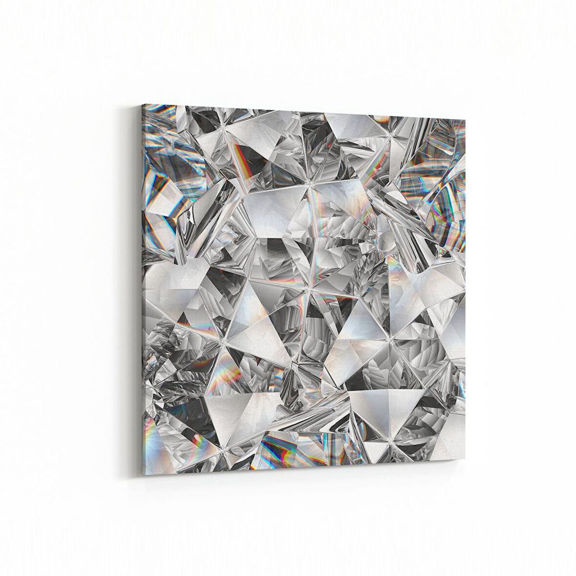 Olla 10209K Abstract Görsel Kare Kanvas Tablo (Ölçü: 25X25)