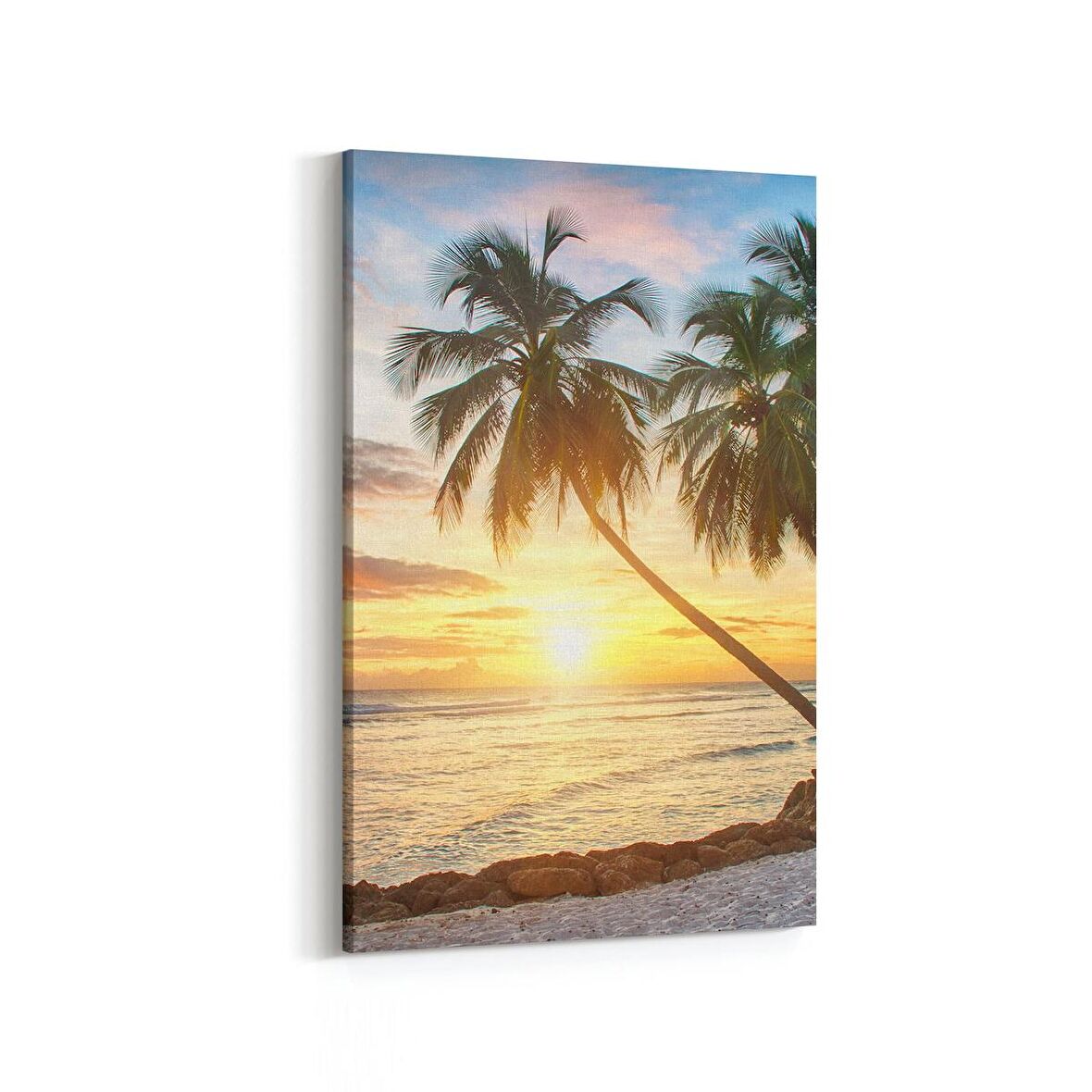 Olla 15984D Günbatımı Görseli Dikey Kanvas Tablo (Ölçü: 100X150)