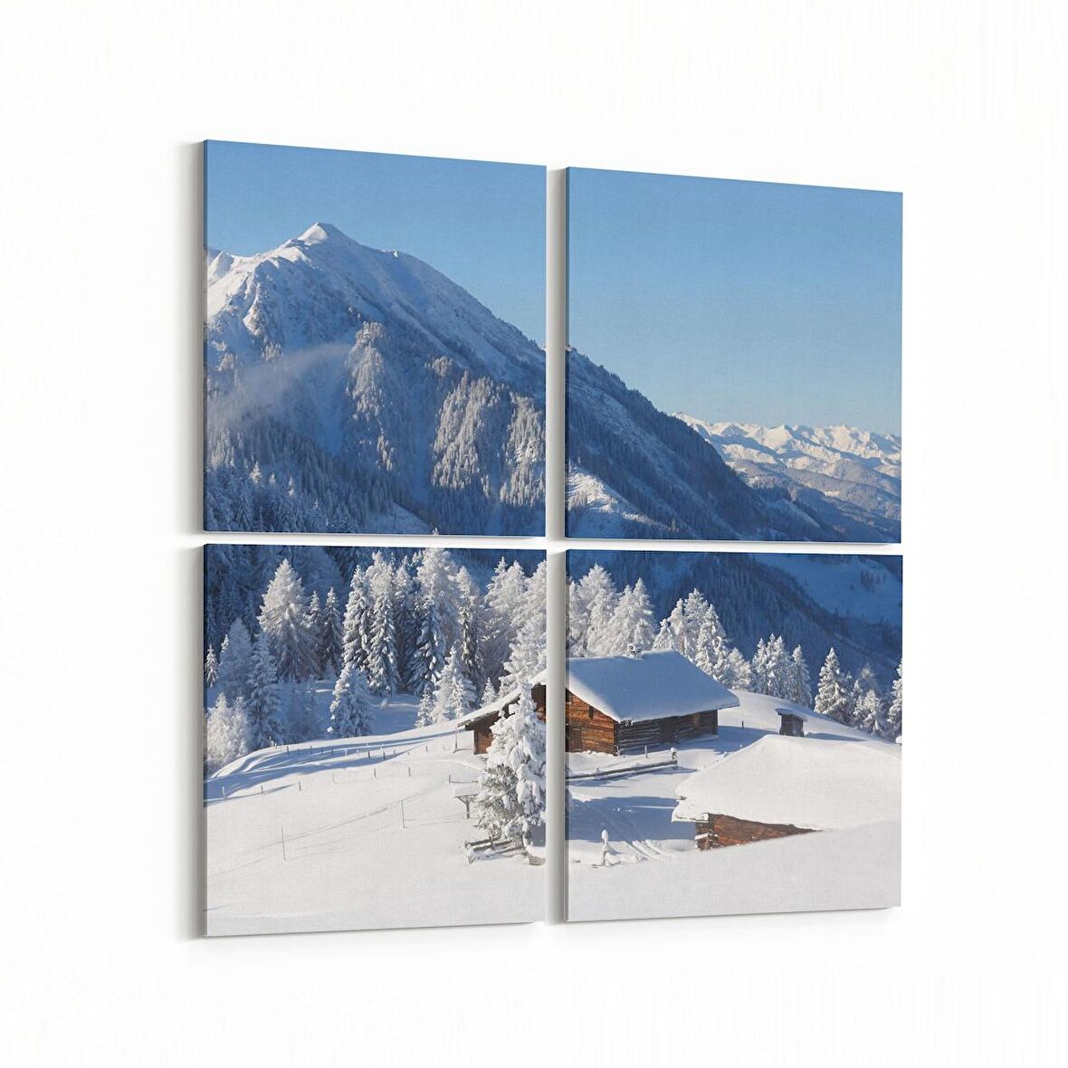 Olla 14125K4 Doğa / Manzara Görseli Kare 4'lü Kanvas Tablo (Ölçü: 65X65)