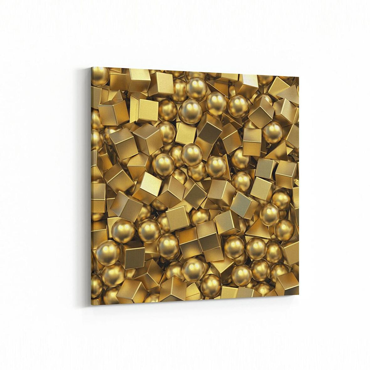 Olla 10019K Abstract 3 Boyut Görsel Kare Kanvas Tablo (Ölçü: 25X25)