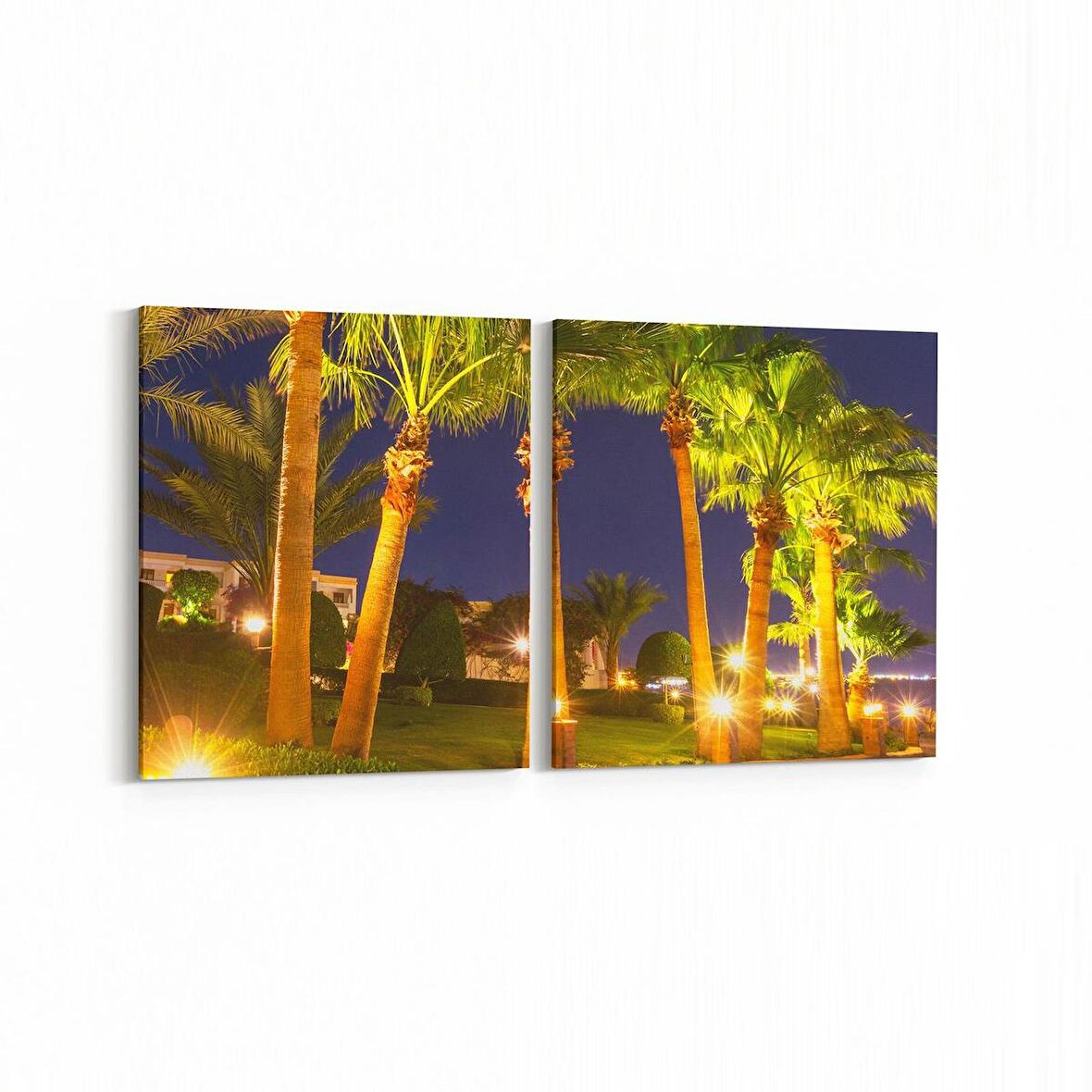 Olla 13671K2Y Doğa / Manzara Görseli Kare 2'li Yatay Kanvas Tablo (Ölçü: 125X60)