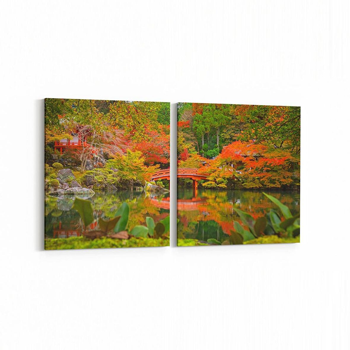 Olla 14340K2Y Doğa / Manzara Görseli Kare 2'li Yatay Kanvas Tablo (Ölçü: 125X60)