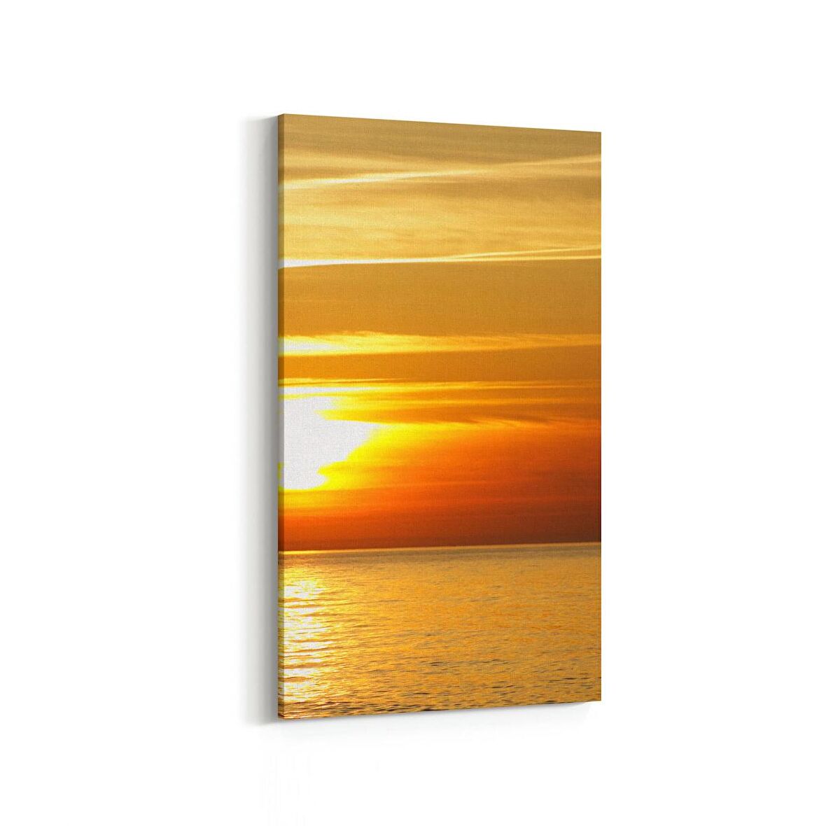 Olla 16140DD Günbatımı Görseli Dikey Dar Kanvas Tablo (Ölçü: 40X80)