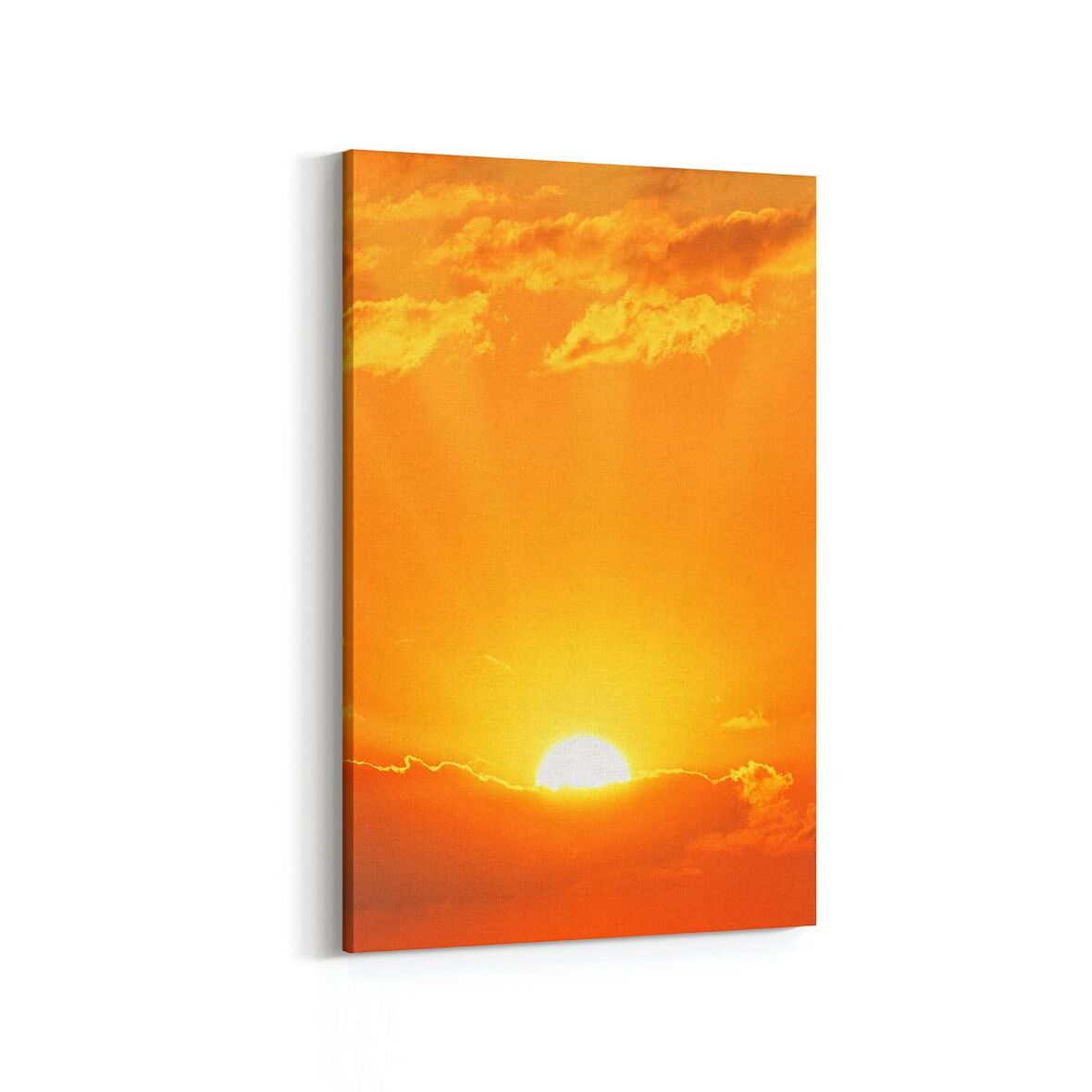 Olla 16059D Günbatımı Görseli Dikey Kanvas Tablo (Ölçü: 20X30)