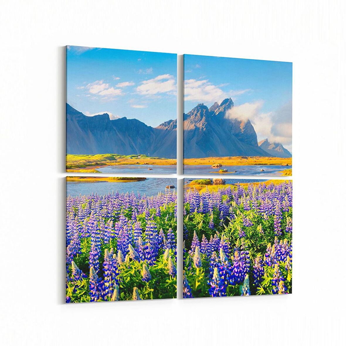 Olla 14196K4 Doğa / Manzara Görseli Kare 4'lü Kanvas Tablo (Ölçü: 105X105)