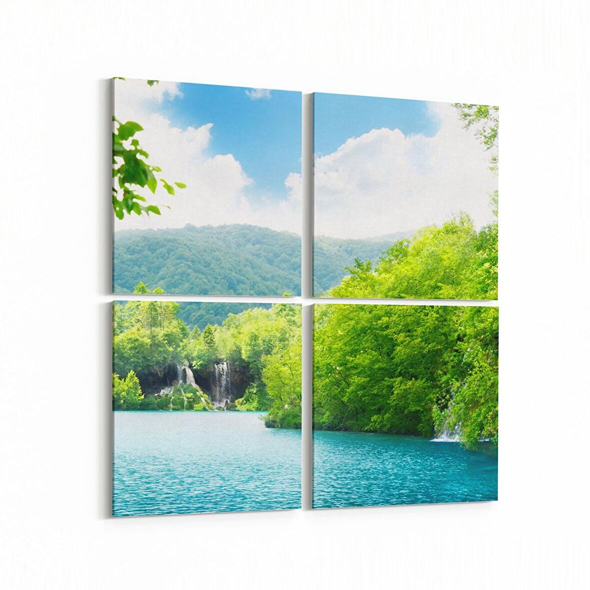 Olla 14407K4 Doğa / Manzara Görseli Kare 4'lü Kanvas Tablo (Ölçü: 125X125)