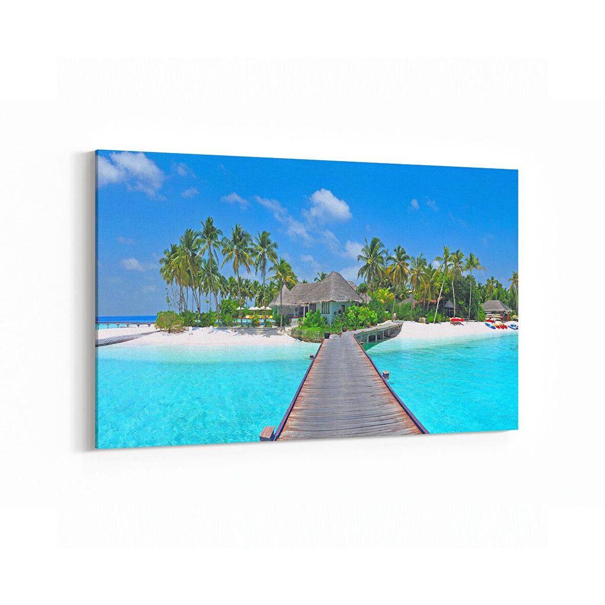 Olla 16623Y Kumsal / Sahil Görseli Yatay Kanvas Tablo (Ölçü: 45X30)