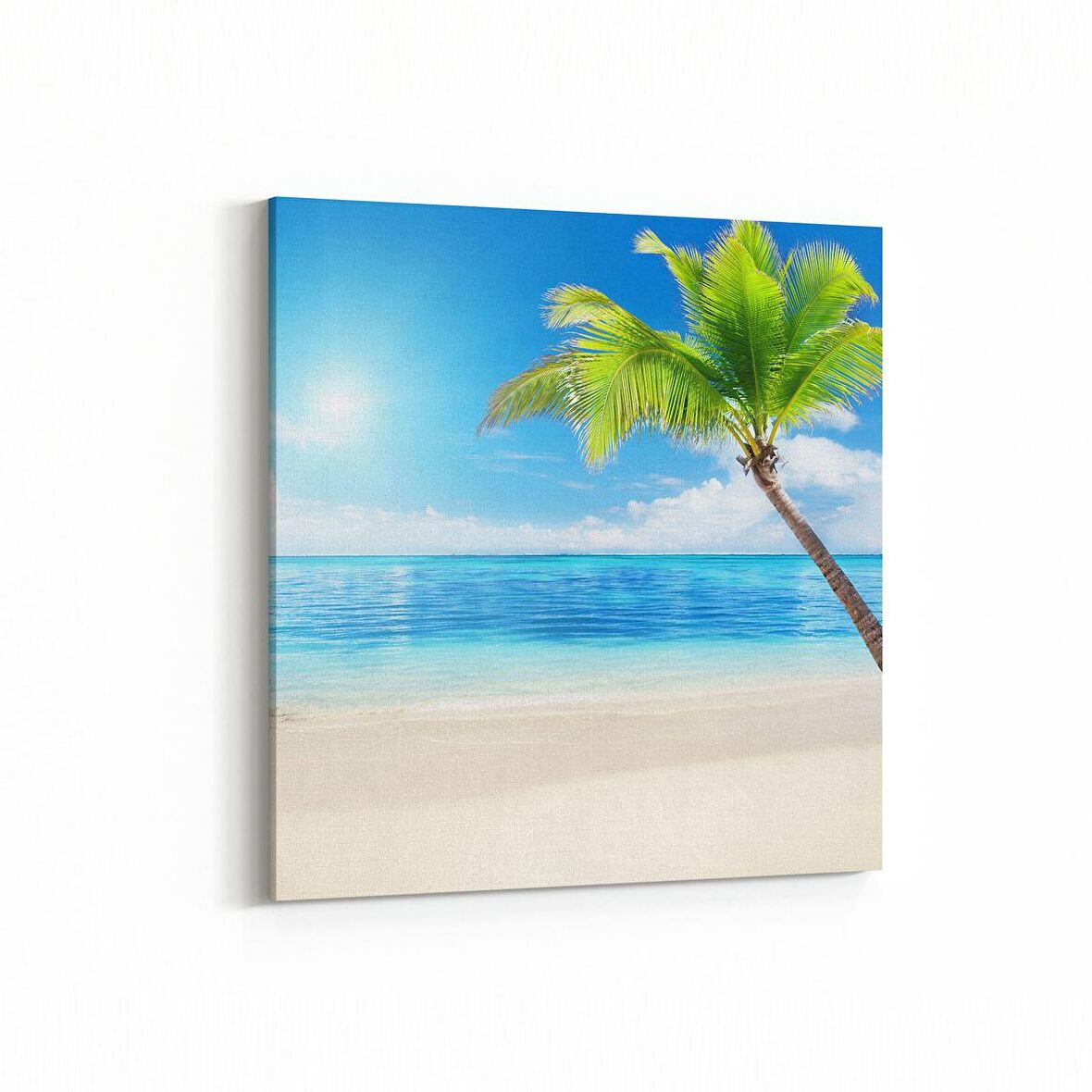 Olla 16572K Kumsal / Sahil Görseli Kare Kanvas Tablo (Ölçü: 30X30)