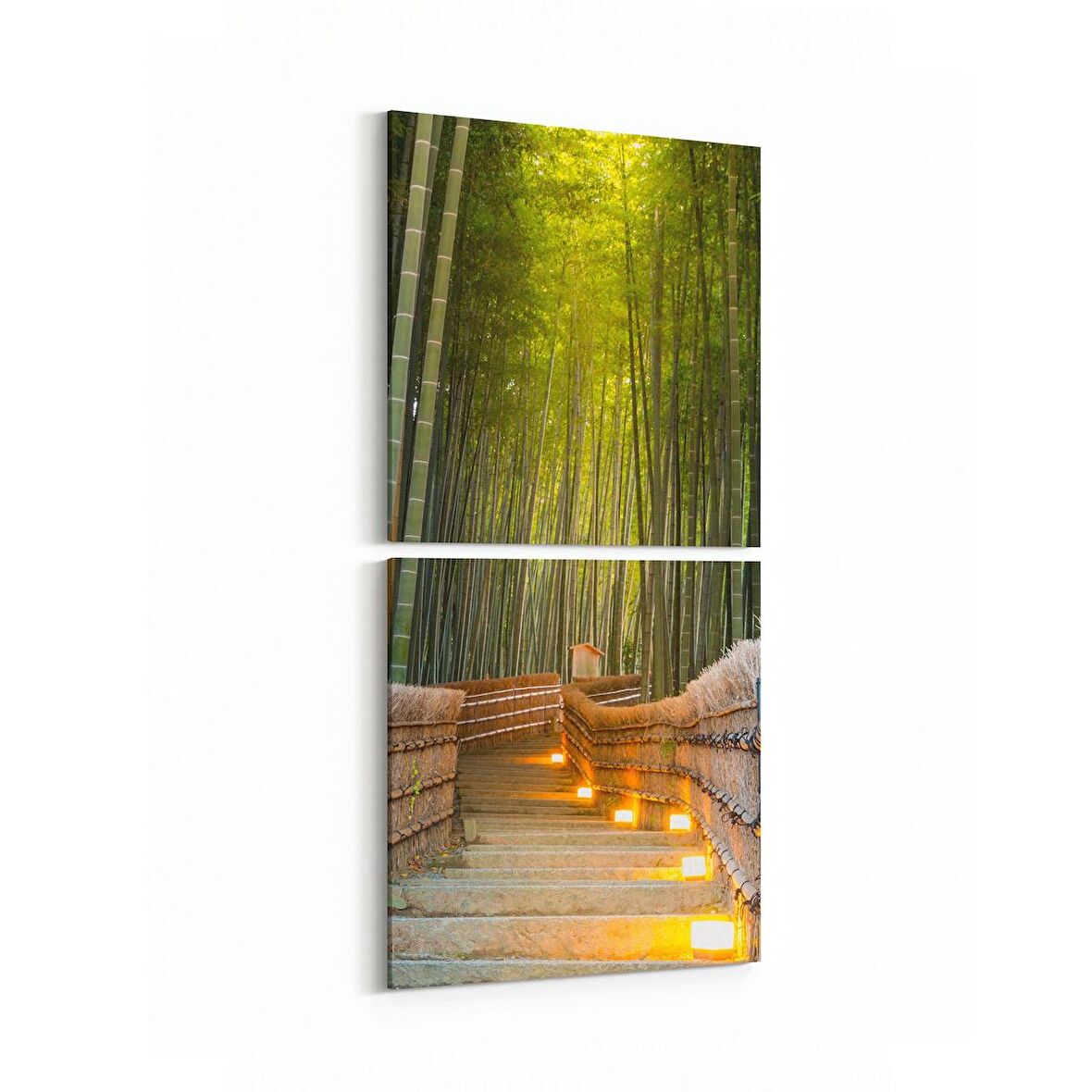 Olla 13970K2D Doğa / Manzara Görseli Kare 2'li Dikey Kanvas Tablo (Ölçü: 30X65)