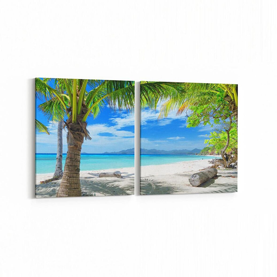 Olla 13215K2Y Doğa / Manzara Görseli Kare 2'li Yatay Kanvas Tablo (Ölçü: 85X40)