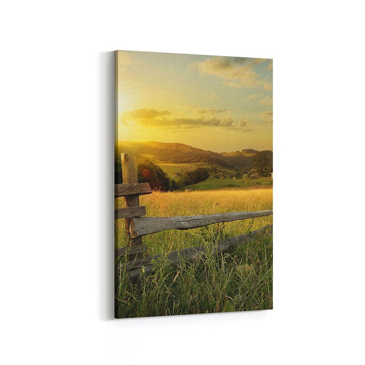Olla 16015D Günbatımı Görseli Dikey Kanvas Tablo (Ölçü: 60X90)