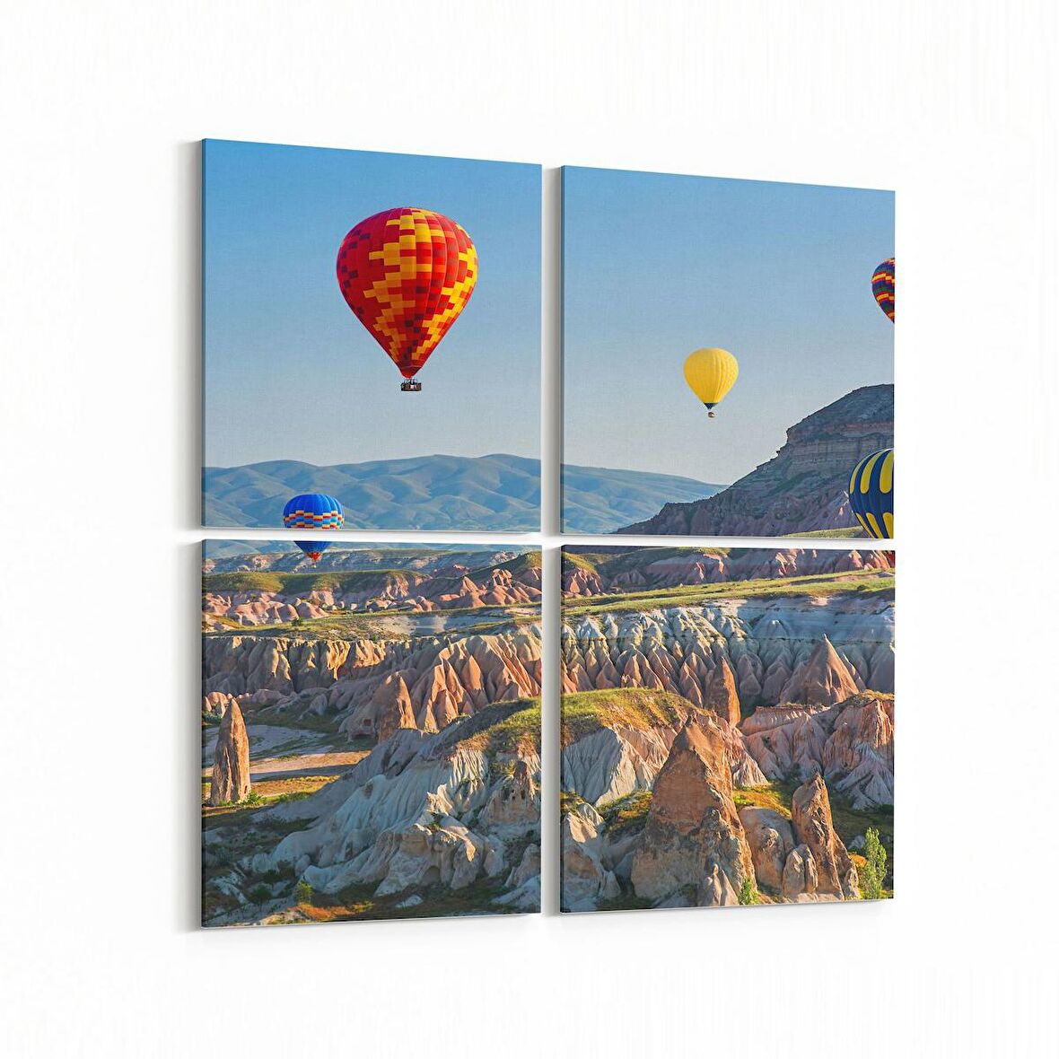 Olla 14152K4 Doğa / Manzara Görseli Kare 4'lü Kanvas Tablo (Ölçü: 145X145)