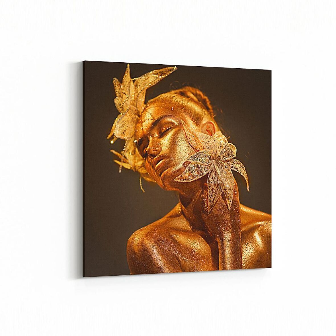 Olla 16780K Model / Manken Görseli Kare Kanvas Tablo (Ölçü: 100X100)