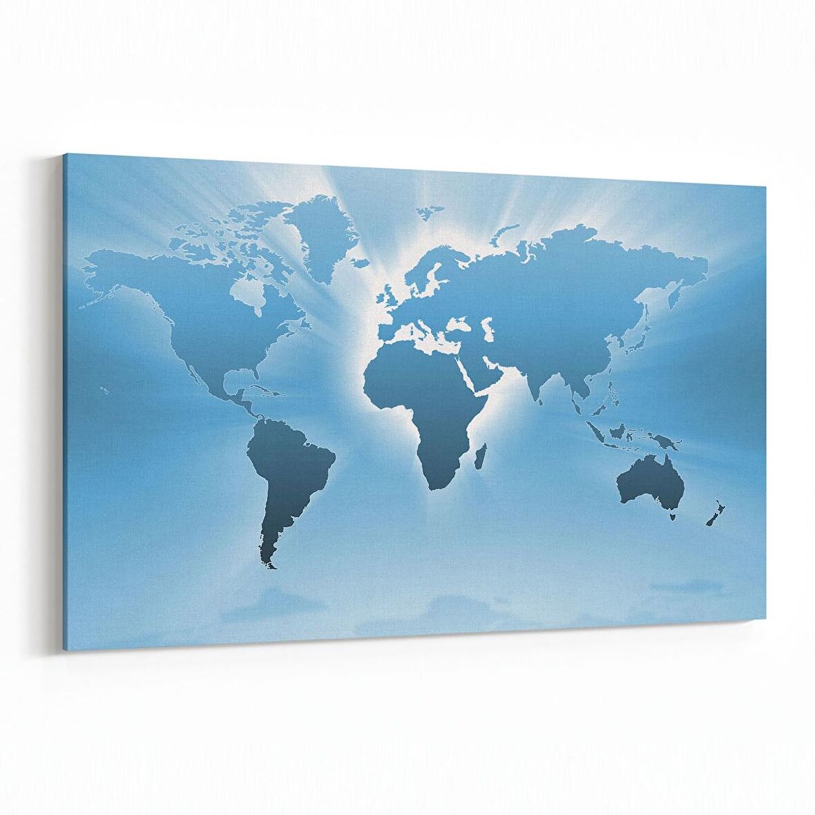 Olla 16146Y Harita Görseli Yatay Kanvas Tablo (Ölçü: 150X100)