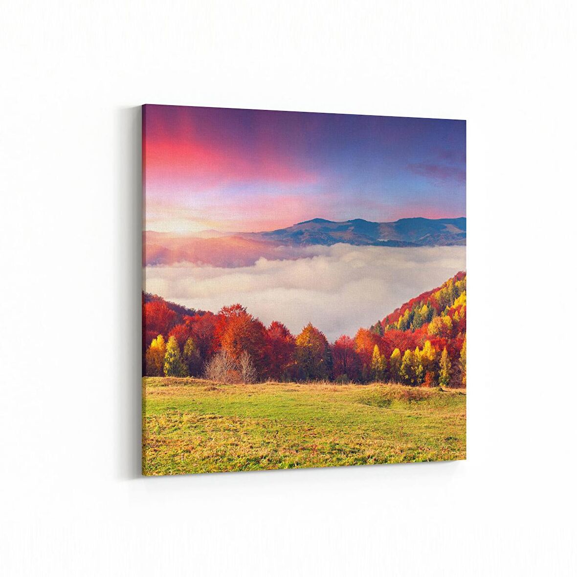 Olla 13761K Doğa / Manzara Görseli Kare Kanvas Tablo (Ölçü: 25X25)