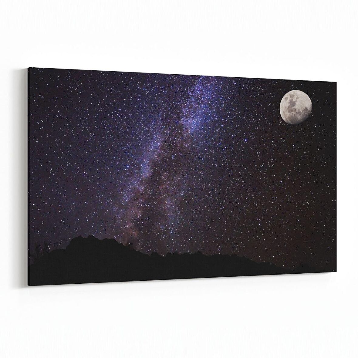 Olla 14876Y Gece Gökyüzü Görseli Yatay Kanvas Tablo (Ölçü: 150X100)