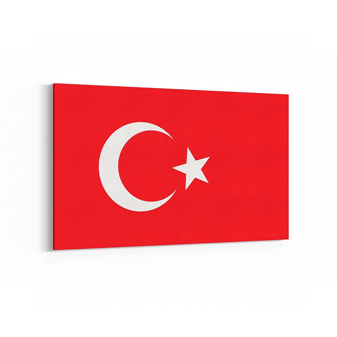 Olla 17565Y Türk Bayrağı Görseli Yatay Kanvas Tablo (Ölçü: 30X20)