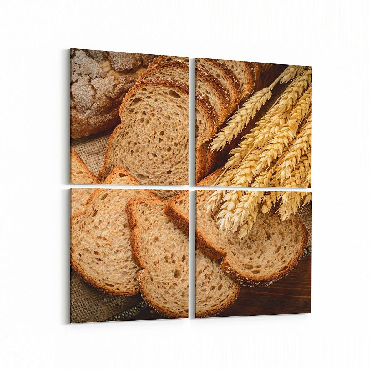 Olla 15122K4 Gıda Görseli Kare 4'lü Kanvas Tablo (Ölçü: 65X65)