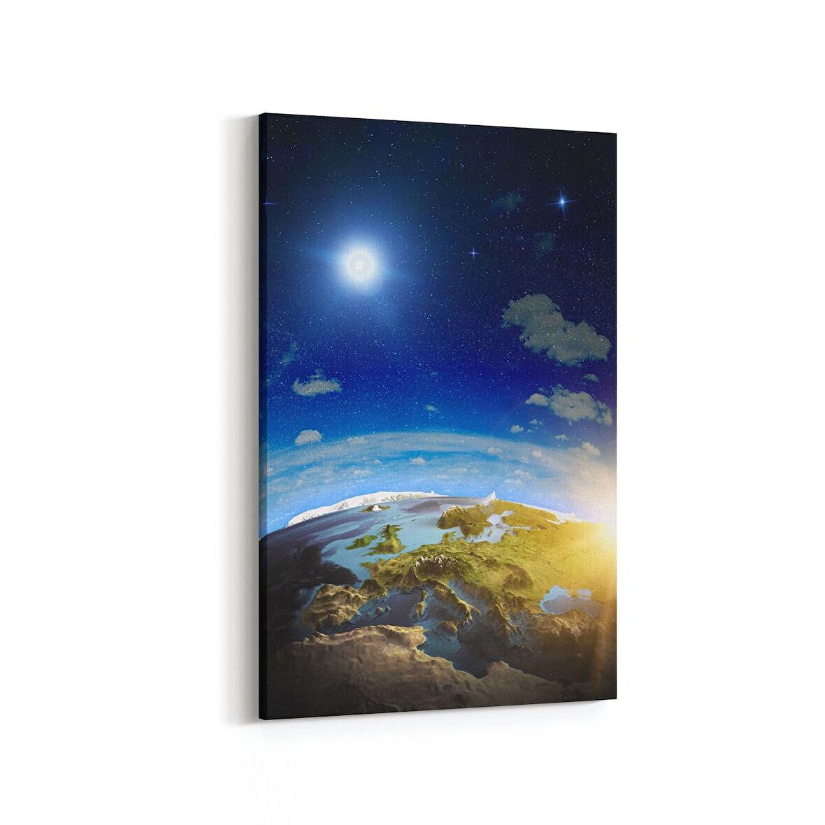 Olla 17597D Uzay Görseli Dikey Kanvas Tablo (Ölçü: 20X30)