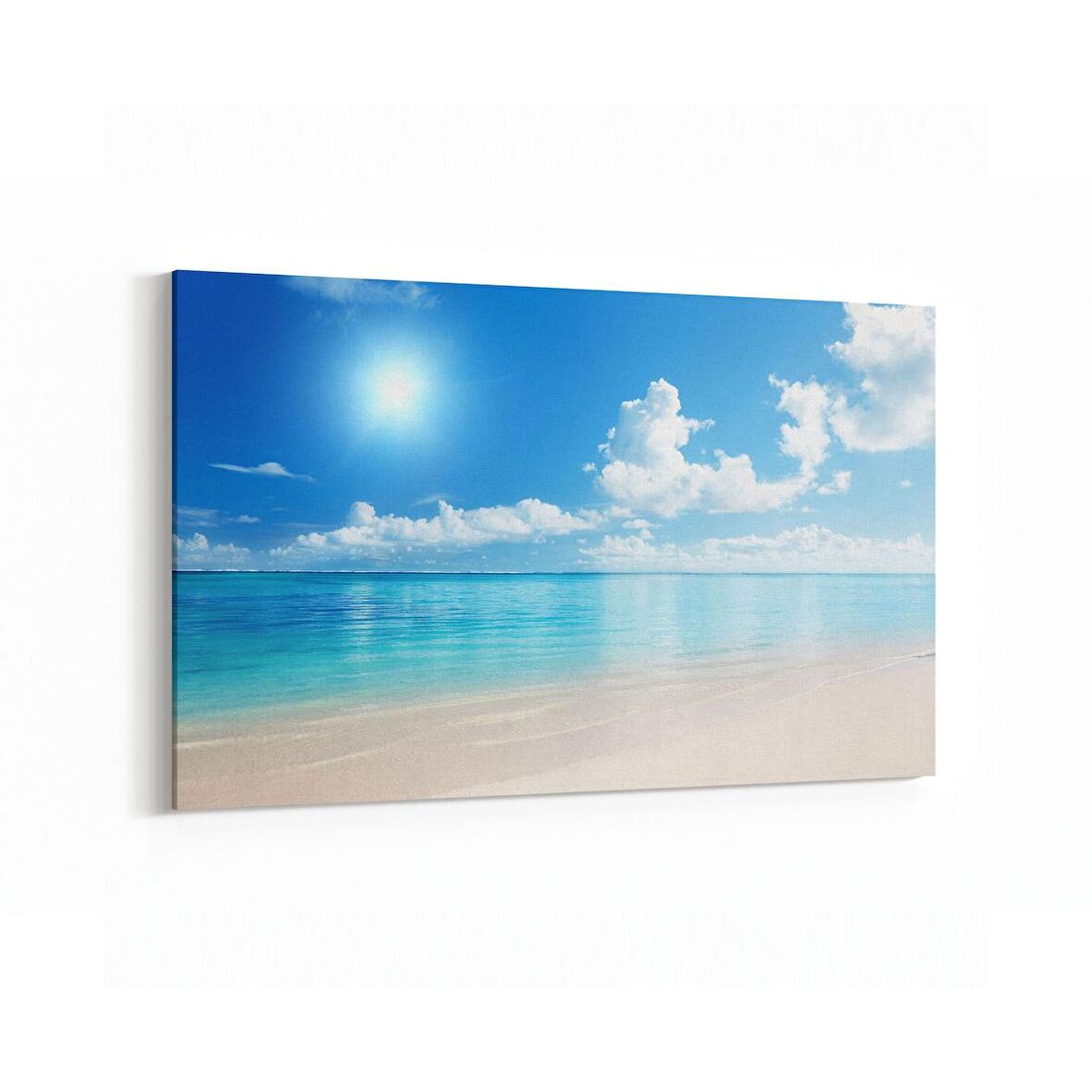 Olla 16524Y Kumsal / Sahil Görseli Yatay Kanvas Tablo (Ölçü: 120X80)