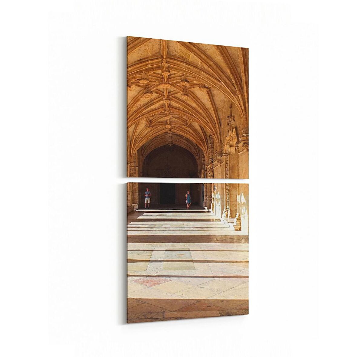 Olla 18852KD Yapı Görseli Kare 2'li Dikey Kanvas Tablo (Ölçü: 30X65)