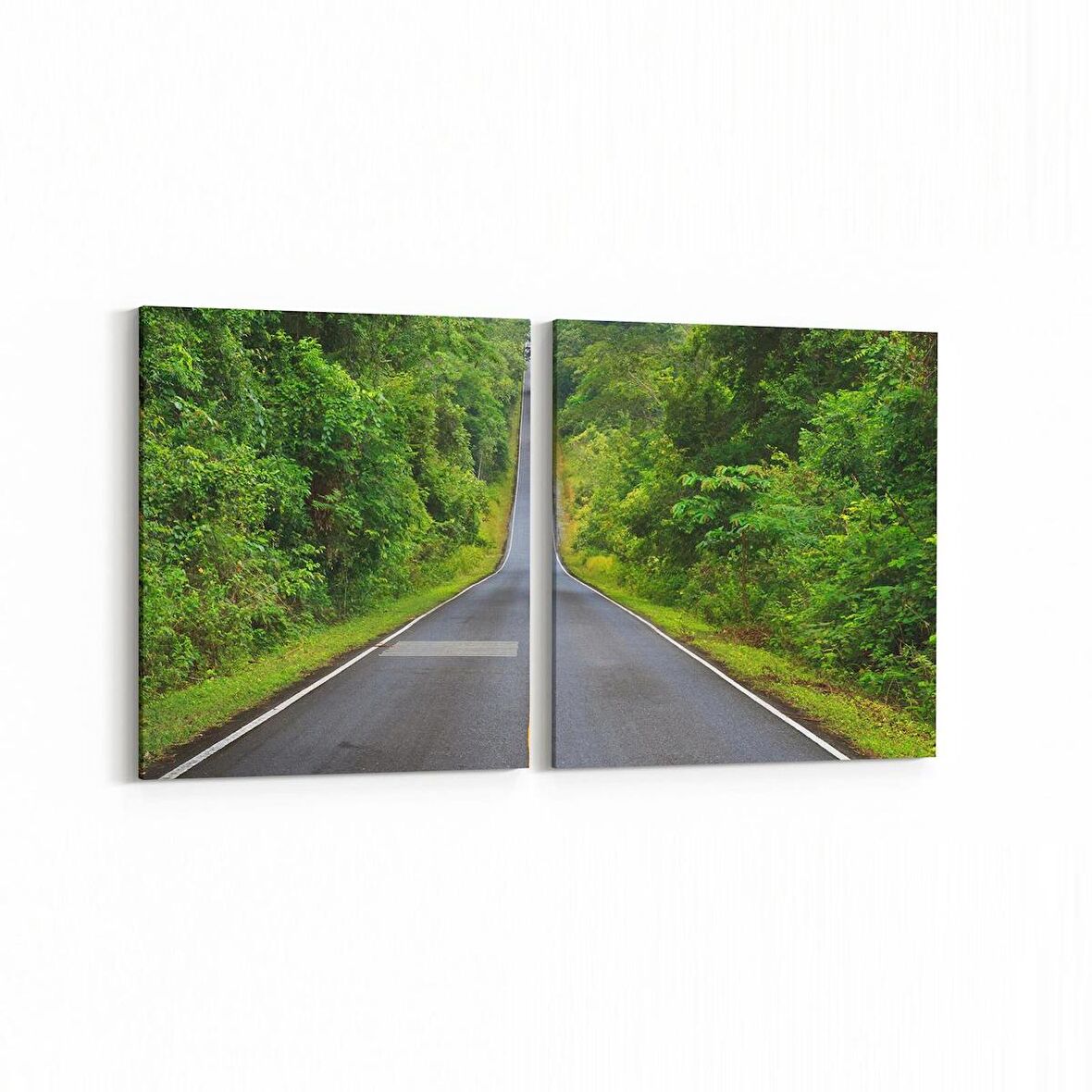 Olla 13267K2Y Doğa / Manzara Görseli Kare 2'li Yatay Kanvas Tablo (Ölçü: 125X60)