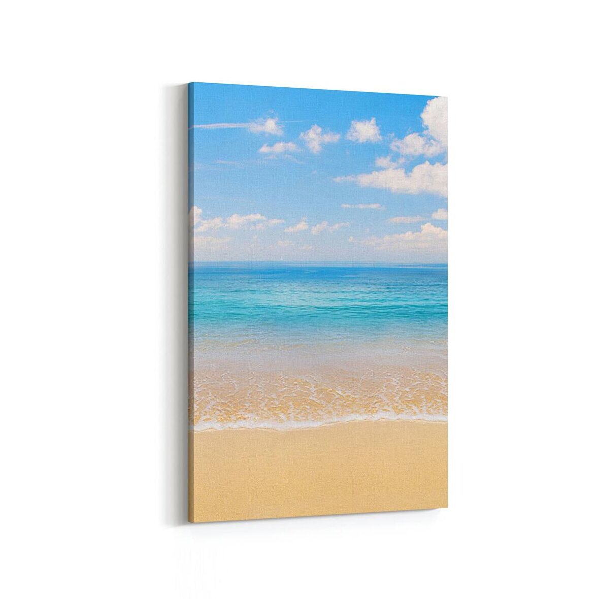 Olla 16584D Kumsal / Sahil Görseli Dikey Kanvas Tablo (Ölçü: 100X150)