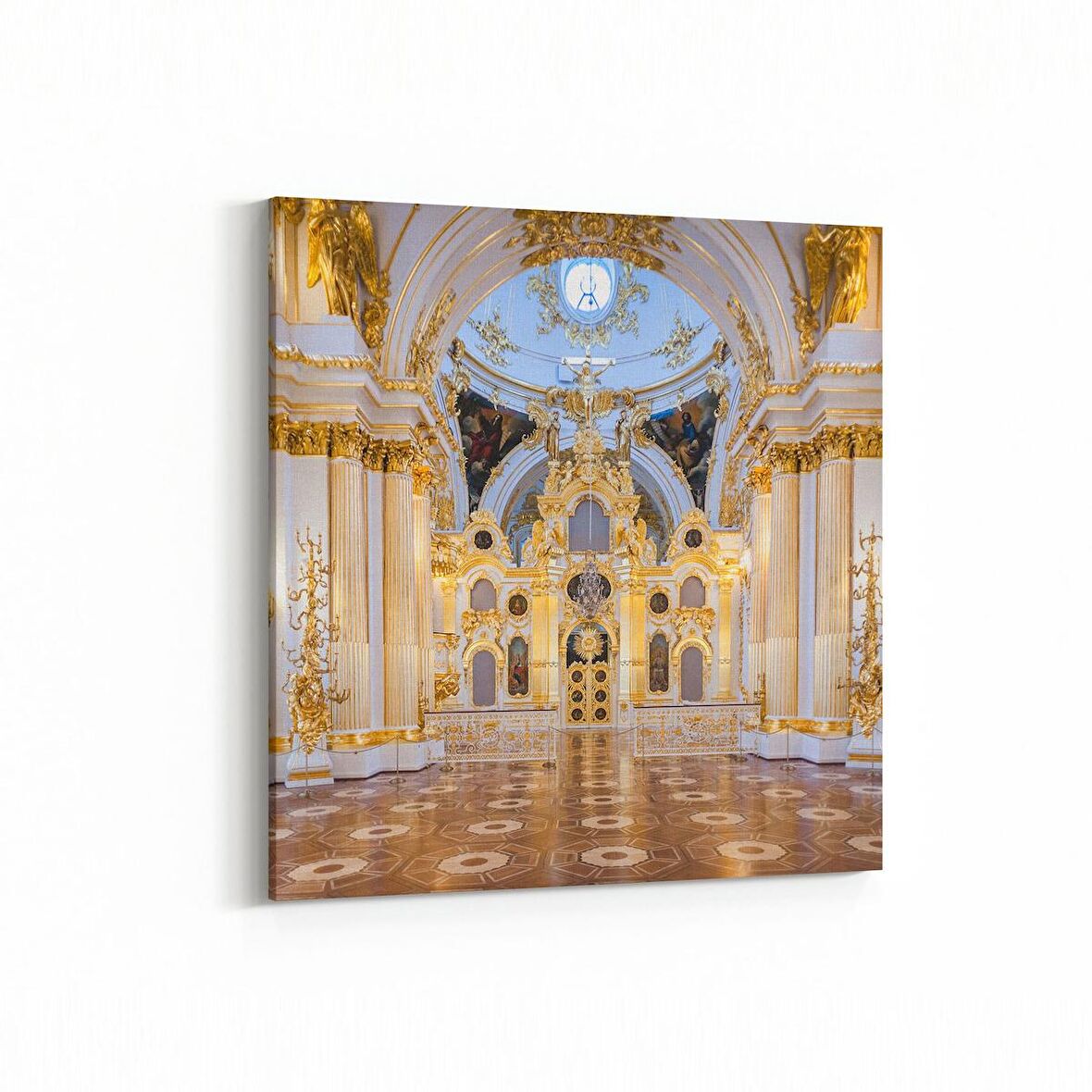 Olla 18401K Yapı Görseli Kare Kanvas Tablo (Ölçü: 25X25)